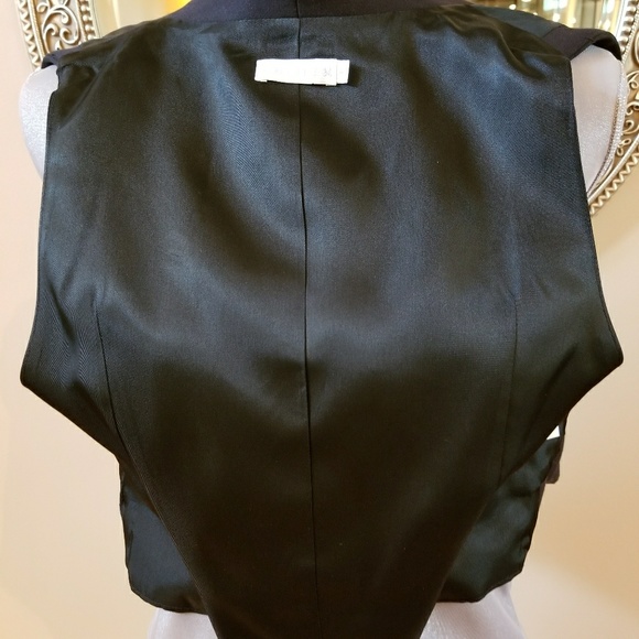 Chaiken Black Tailored Buttton Vest - Picture 5 of 13